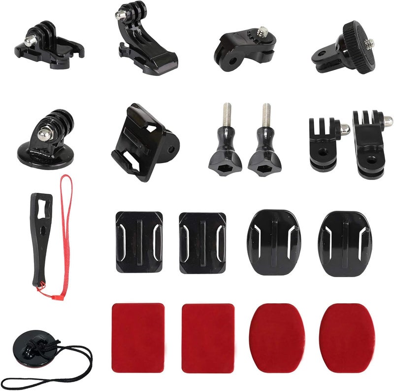 PELLKING Universal Action Camera Accessory Kit for GoPro Hero 13 12 11 10 9 8 7 6 5 Go pro Max Insta360 X5/X4/X3 DJI OSMO Action 3 4 5 Pro AKASO APEMAN Sports Cam, Helmet Base Adhesive Tripod Adapter Mount - Image 1